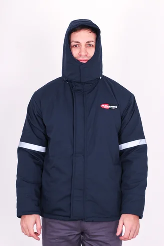 Chaquetón térmico bordado